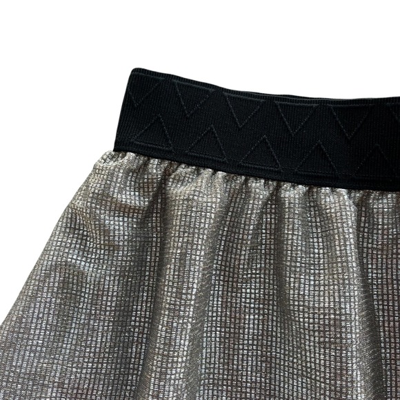 LuLaRoe Womens S Silver Metallic Glam A-Line Lola Skirt Elegant Party Maximalism - Picture 5 of 16
